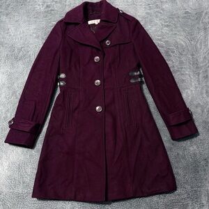 Kenneth Cole New York Deep Burgundy Pea Coat